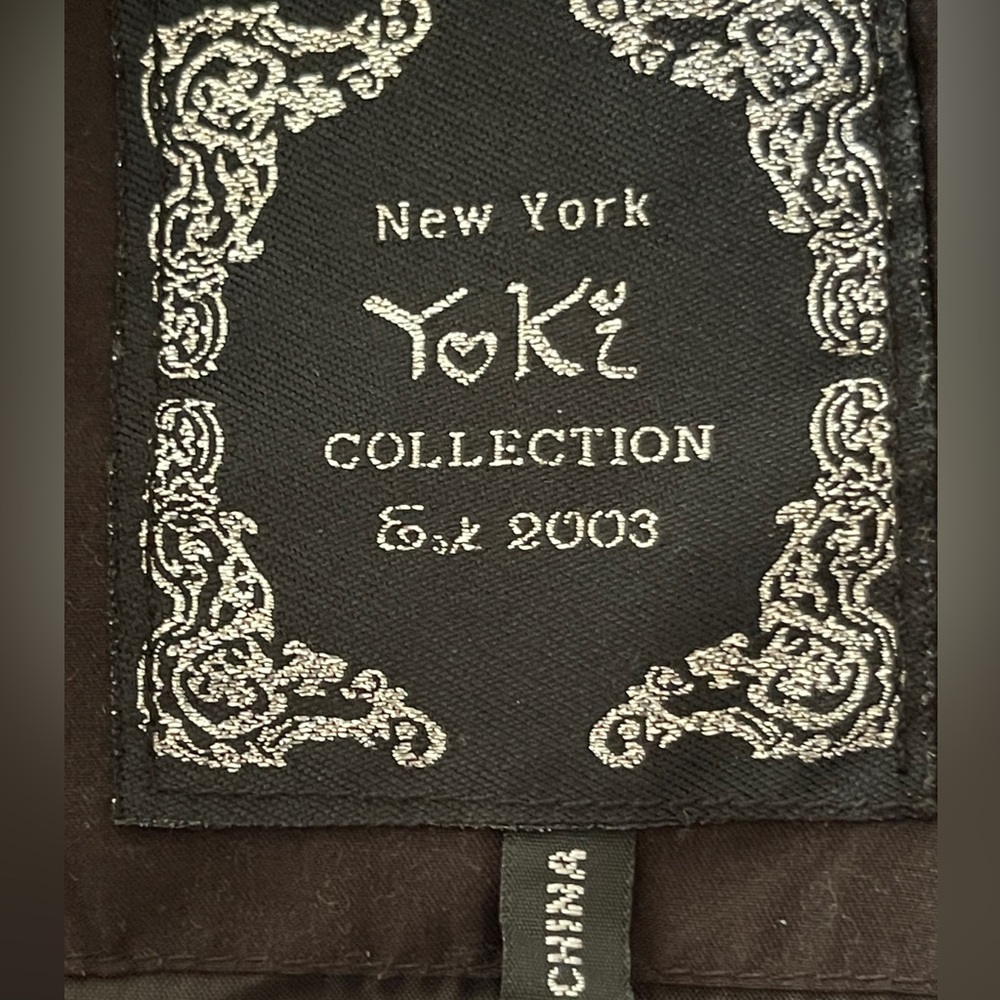 Black New York Yoki Trench‎ Coat - XL Juniors - Picture 7 of 9